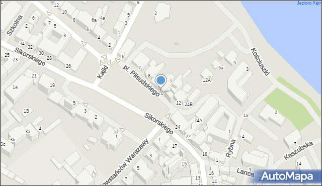 Kętrzyn, Plac Piłsudskiego Józefa, marsz., 10, mapa Kętrzyn