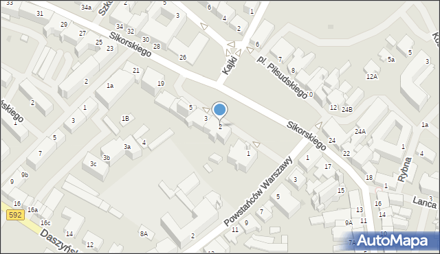 Kętrzyn, Plac Piłsudskiego Józefa, marsz., 2, mapa Kętrzyn
