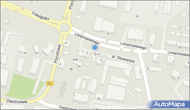 Kętrzyn, Plac Słowiański, 5, mapa Kętrzyn