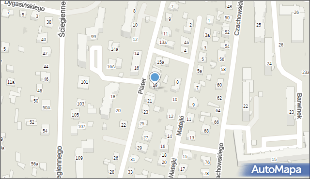 Kielce, Plater Emilii, 19A, mapa Kielc