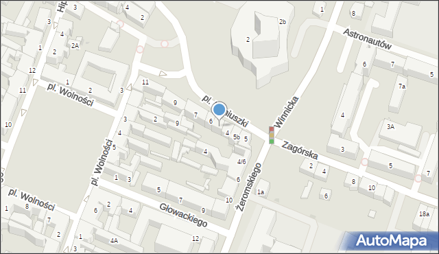 Kielce, Plac Moniuszki Stanisława, 6a, mapa Kielc