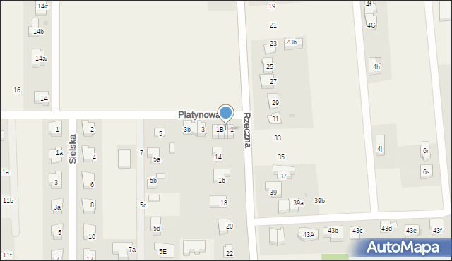 Kiełczów, Platynowa, 1A, mapa Kiełczów