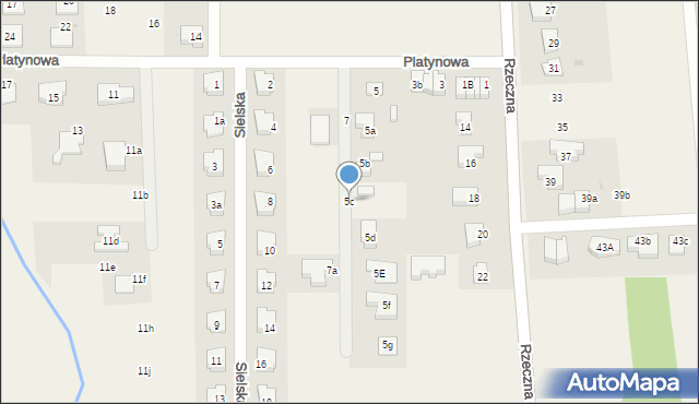 Kiełczów, Platynowa, 5c, mapa Kiełczów