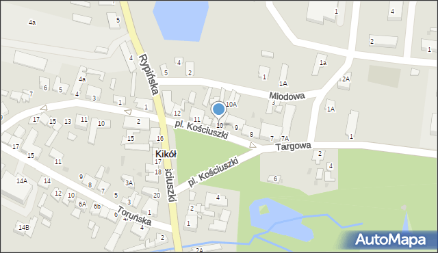 Kikół, Plac Kościuszki Tadeusza, gen., 10, mapa Kikół