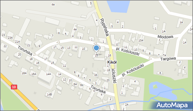 Kikół, Plac Kościuszki Tadeusza, gen., 15, mapa Kikół