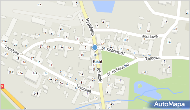 Kikół, Plac Kościuszki Tadeusza, gen., 16, mapa Kikół