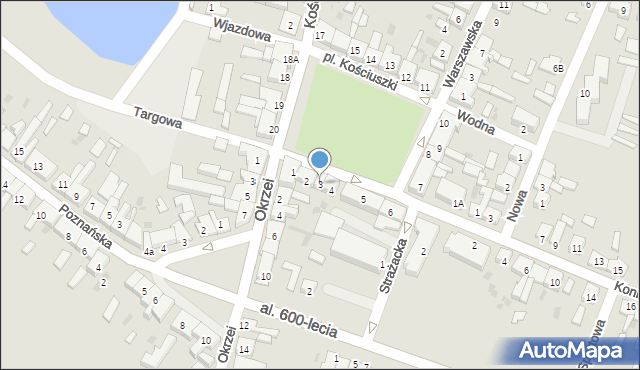Kleczew, Plac Kościuszki Tadeusza, gen., 3, mapa Kleczew