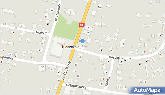 Kleszczele, Plac Parkowy, 11, mapa Kleszczele