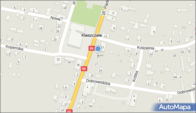 Kleszczele, Plac Parkowy, 15, mapa Kleszczele