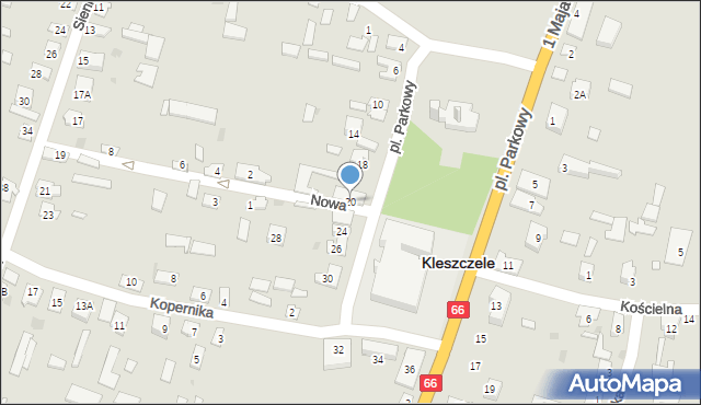 Kleszczele, Plac Parkowy, 20, mapa Kleszczele