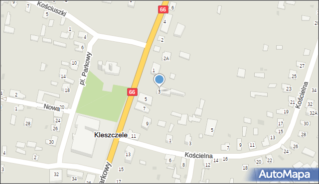 Kleszczele, Plac Parkowy, 3, mapa Kleszczele