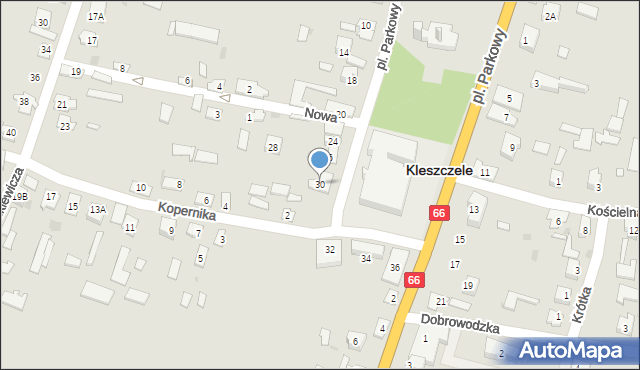 Kleszczele, Plac Parkowy, 30, mapa Kleszczele