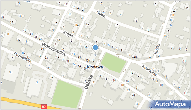 Kłodawa, Plac Wolności, 2, mapa Kłodawa