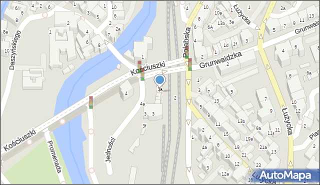 Kłodzko, Plac Jedności, 3b, mapa Kłodzka
