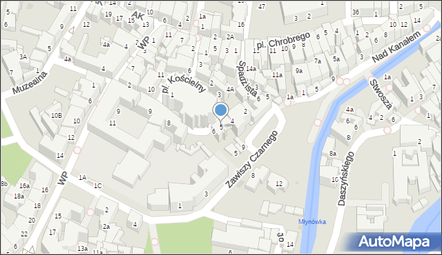 Kłodzko, Plac Kościelny, 5, mapa Kłodzka