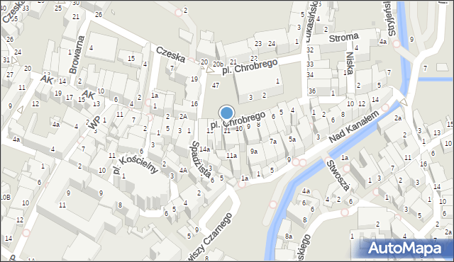 Kłodzko, Plac Króla Bolesława Chrobrego, 11, mapa Kłodzka