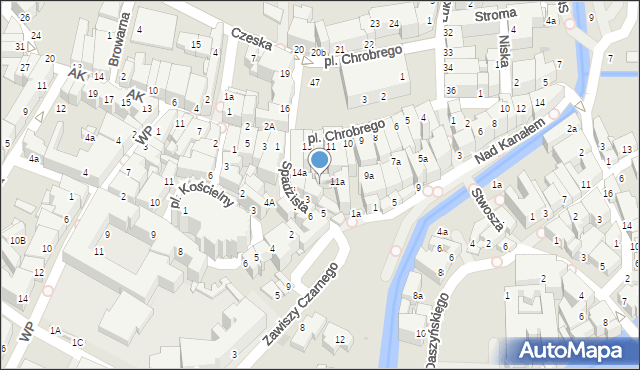 Kłodzko, Plac Króla Bolesława Chrobrego, 12a, mapa Kłodzka