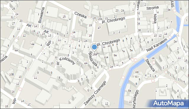 Kłodzko, Plac Króla Bolesława Chrobrego, 14a, mapa Kłodzka