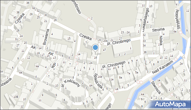 Kłodzko, Plac Króla Bolesława Chrobrego, 17, mapa Kłodzka