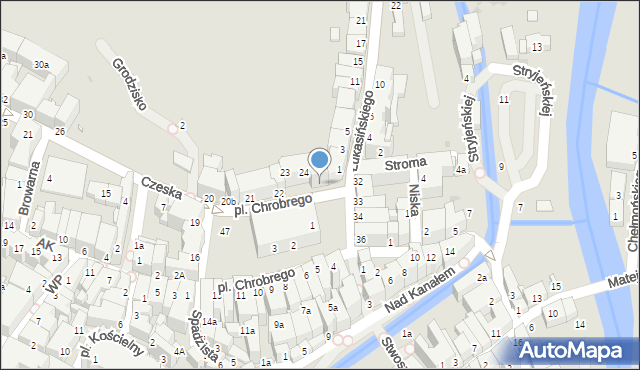 Kłodzko, Plac Króla Bolesława Chrobrego, 25a, mapa Kłodzka
