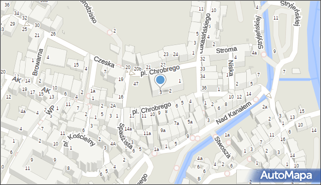 Kłodzko, Plac Króla Bolesława Chrobrego, 3, mapa Kłodzka