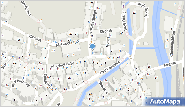 Kłodzko, Plac Króla Bolesława Chrobrego, 36, mapa Kłodzka