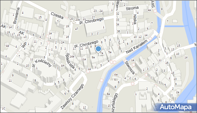 Kłodzko, Plac Króla Bolesława Chrobrego, 8a, mapa Kłodzka