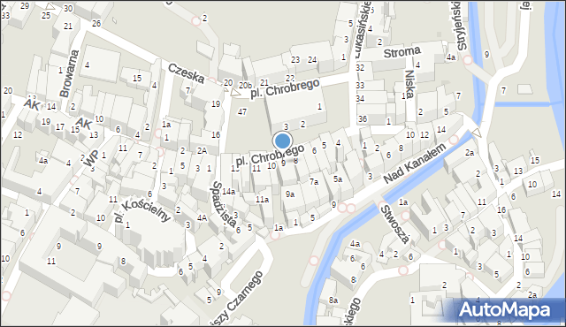 Kłodzko, Plac Króla Bolesława Chrobrego, 9, mapa Kłodzka