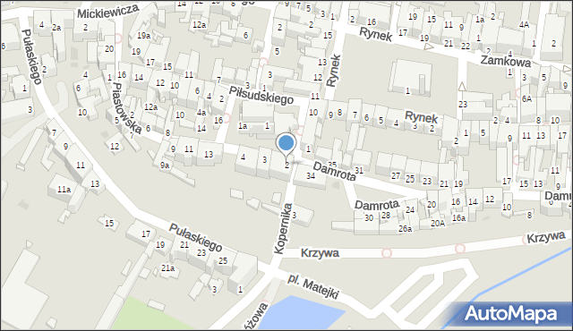 Kluczbork, Plac Gdacjusza, 2, mapa Kluczbork