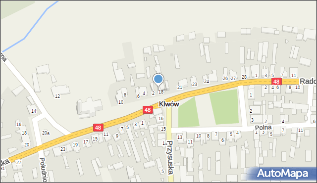 Klwów, Plac Świdzińskiego Konstantego, 17, mapa Klwów