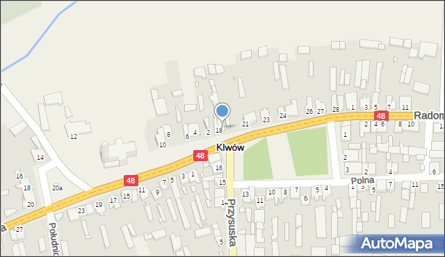 Klwów, Plac Świdzińskiego Konstantego, 19, mapa Klwów