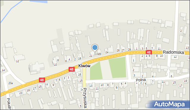 Klwów, Plac Świdzińskiego Konstantego, 22A, mapa Klwów