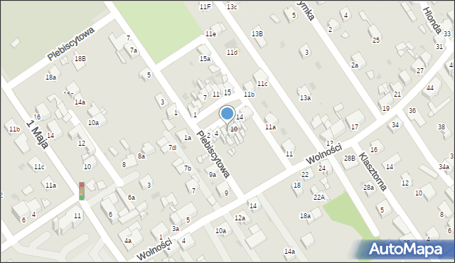 Knurów, Plac Powstańców Śląskich, 8, mapa Knurów