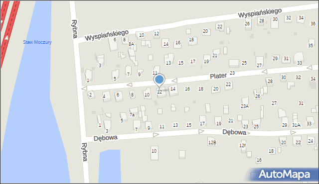 Knurów, Plater Emilii, 12, mapa Knurów