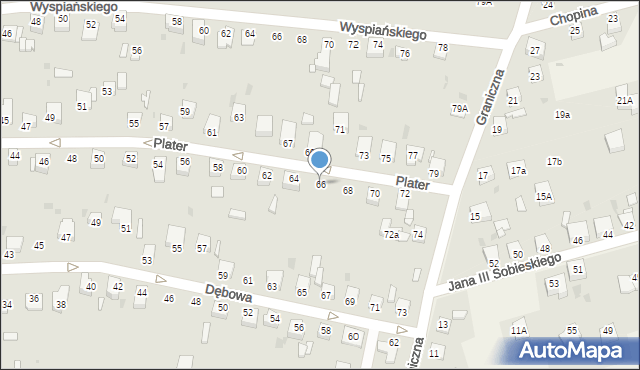 Knurów, Plater Emilii, 66, mapa Knurów