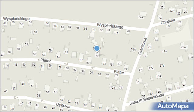 Knurów, Plater Emilii, 71, mapa Knurów