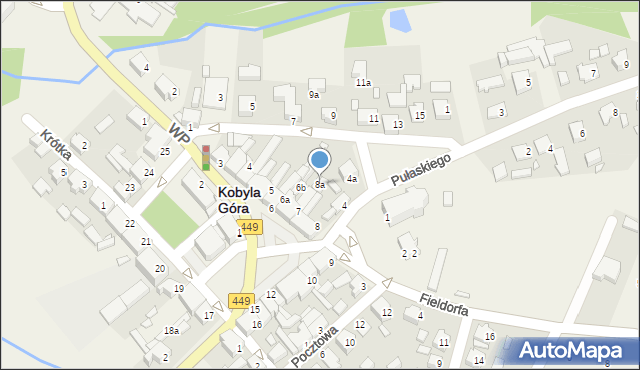 Kobyla Góra, Plac Wiosny Ludów, 8a, mapa Kobyla Góra