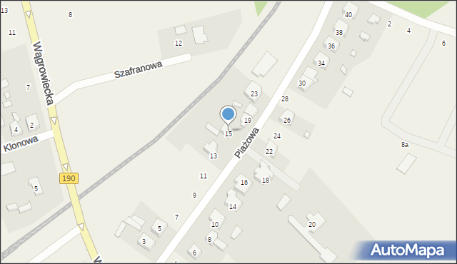 Kobylec, Plażowa, 17, mapa Kobylec