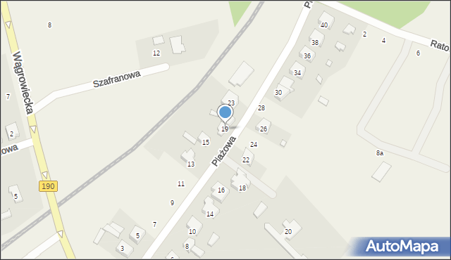 Kobylec, Plażowa, 19, mapa Kobylec