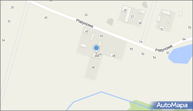 Kobylin, Platynowa, 44a, mapa Kobylin