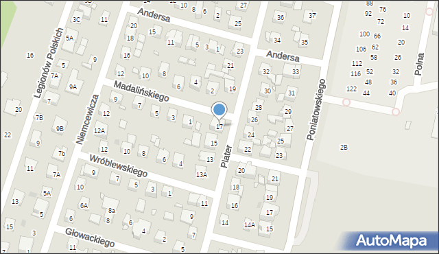 Kobyłka, Plater Emilii, 17, mapa Kobyłka