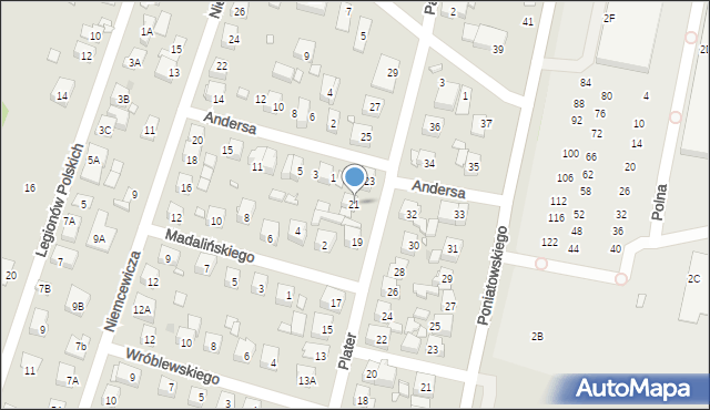 Kobyłka, Plater Emilii, 21, mapa Kobyłka