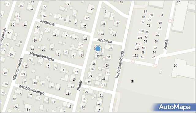 Kobyłka, Plater Emilii, 30, mapa Kobyłka