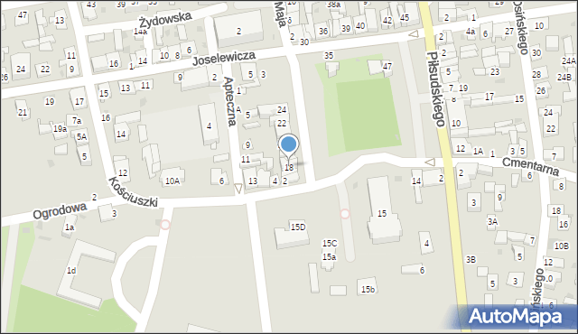 Kock, Plac Jabłonowskiej Anny, 18, mapa Kock