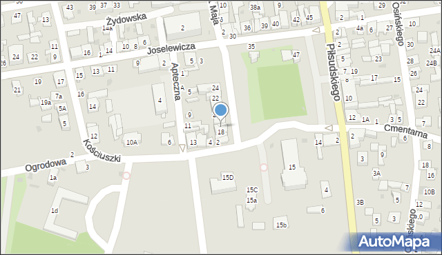 Kock, Plac Jabłonowskiej Anny, 19, mapa Kock