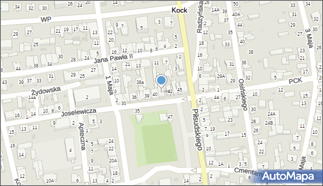 Kock, Plac Jabłonowskiej Anny, 41, mapa Kock