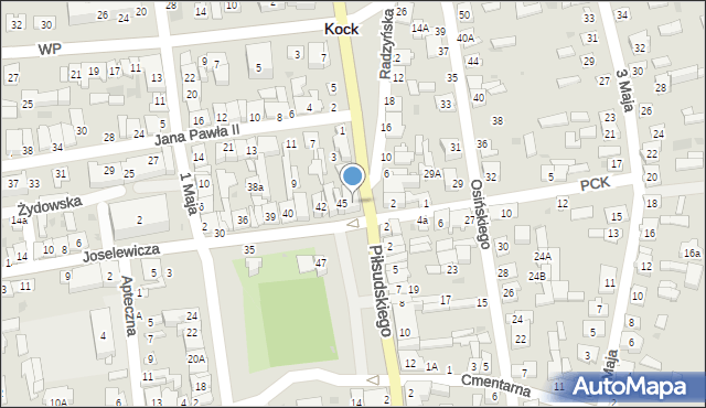 Kock, Plac Jabłonowskiej Anny, 46, mapa Kock