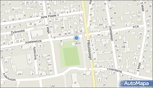 Kock, Plac Jabłonowskiej Anny, 47, mapa Kock