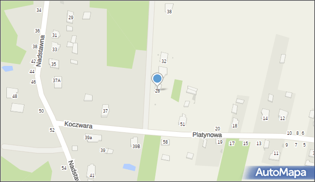 Koczwara, Platynowa, 28, mapa Koczwara