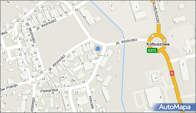 Kolbuszowa, Plac Wolności, 2, mapa Kolbuszowa